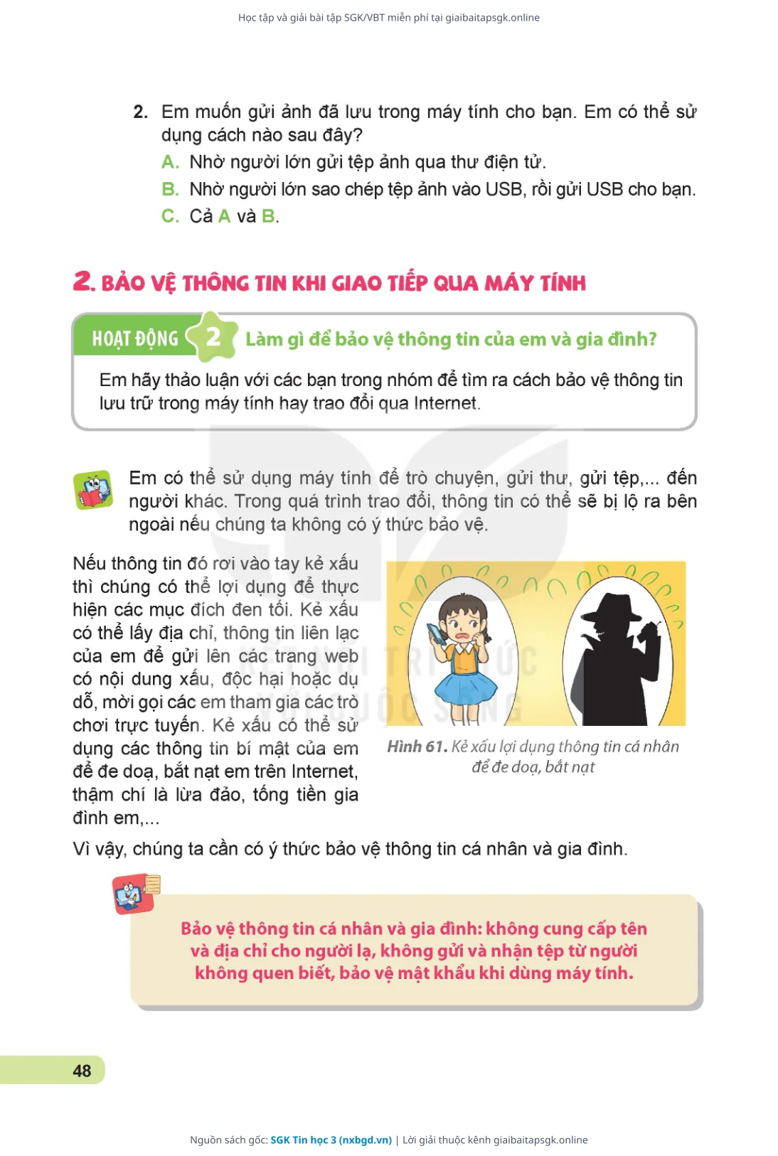 Trang 49 sách giáo khoa SGK Tin học 3 thu nhỏ