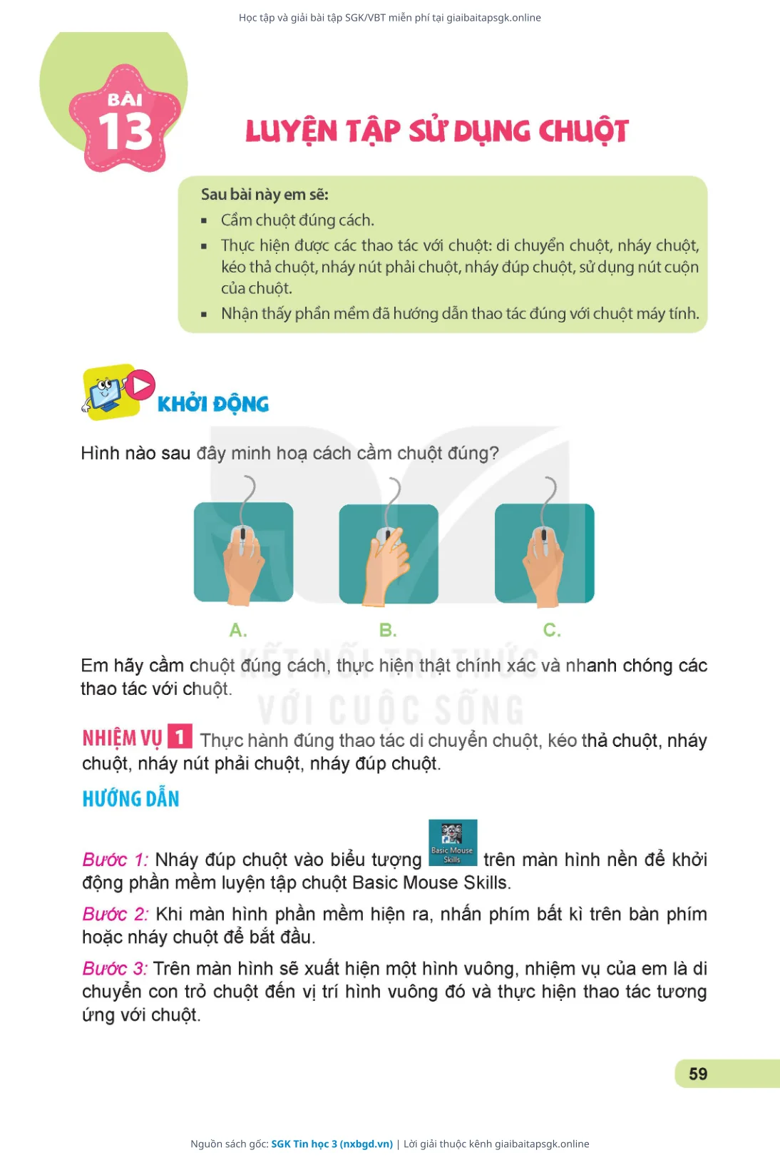 Trang 60 sách giáo khoa SGK Tin học 3 thu nhỏ