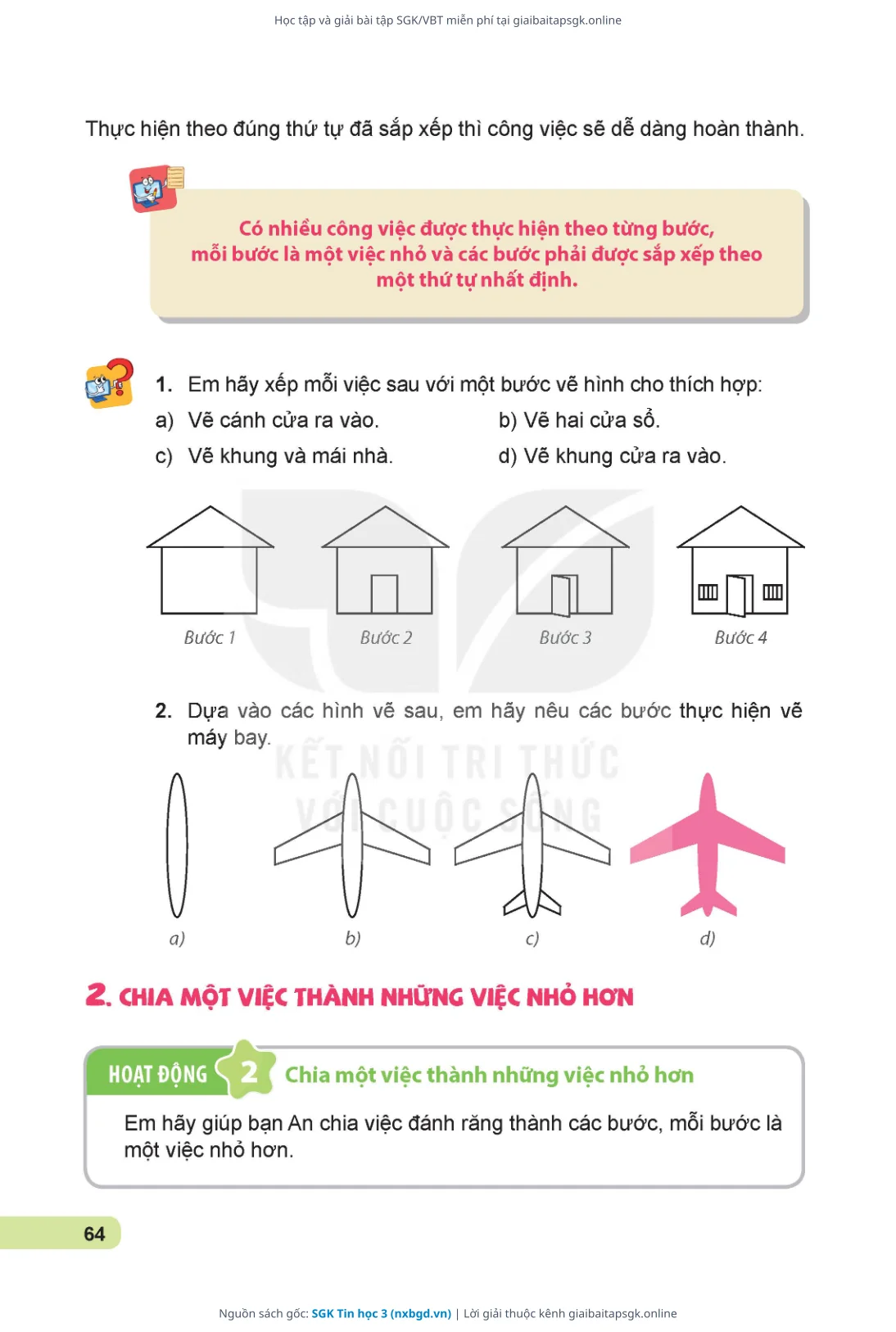 Trang 65 sách giáo khoa SGK Tin học 3 thu nhỏ