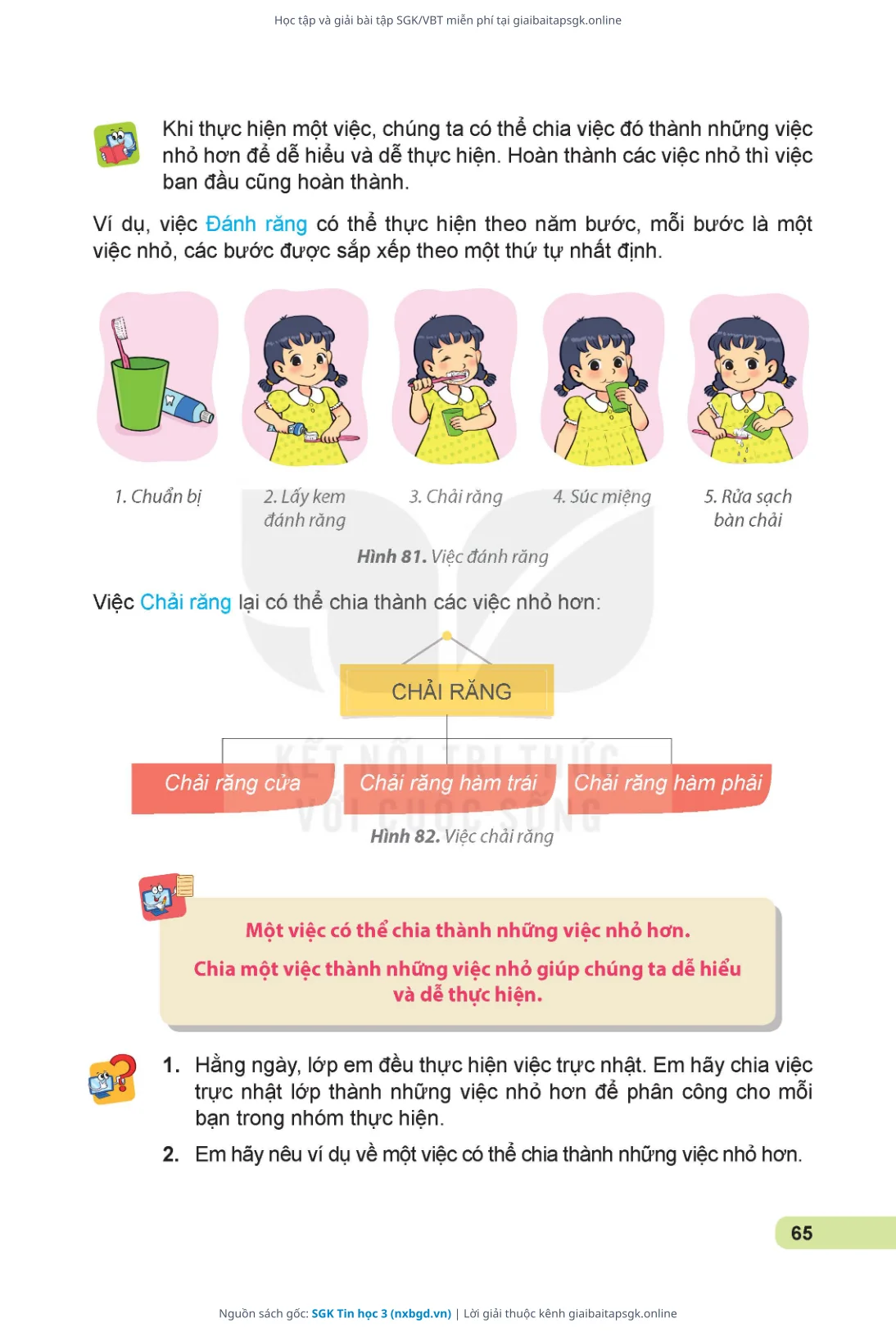Trang 66 sách giáo khoa SGK Tin học 3 thu nhỏ