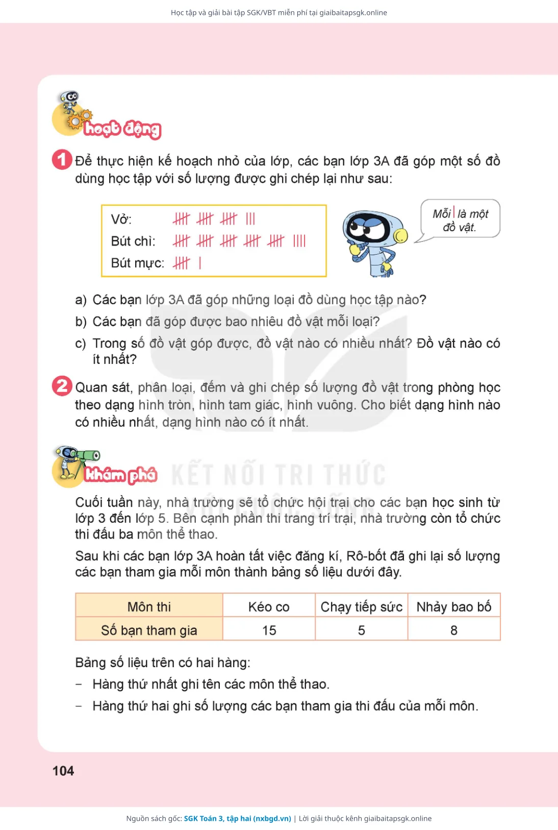Trang 105 sách giáo khoa SGK Toán 3, tập hai thu nhỏ