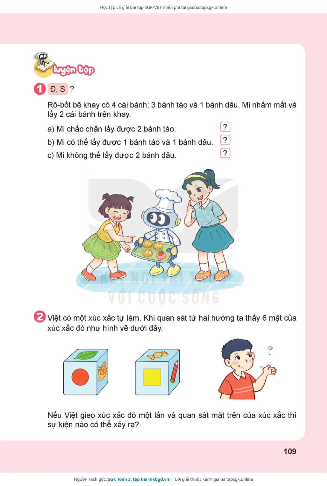 Trang 110 sách giáo khoa SGK Toán 3, tập hai thu nhỏ