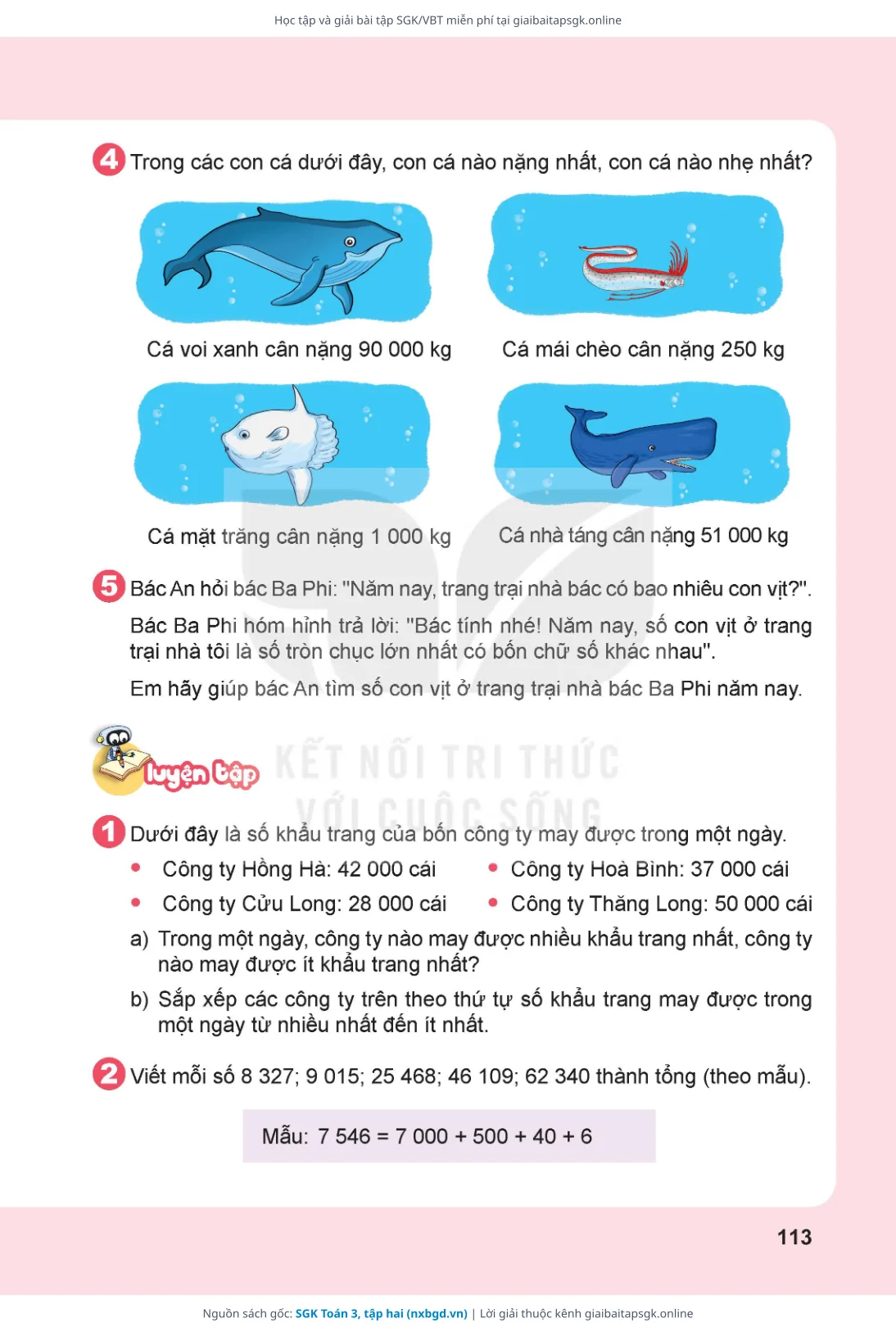 Trang 114 sách giáo khoa SGK Toán 3, tập hai thu nhỏ
