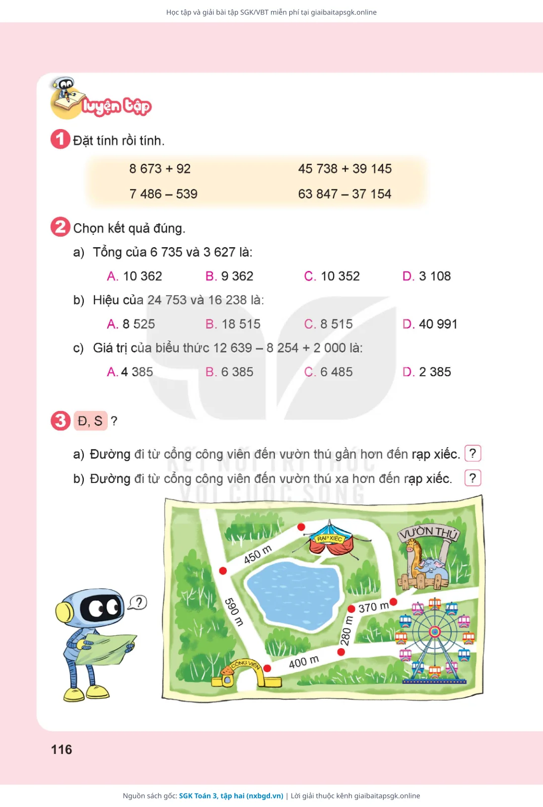 Trang 117 sách giáo khoa SGK Toán 3, tập hai thu nhỏ