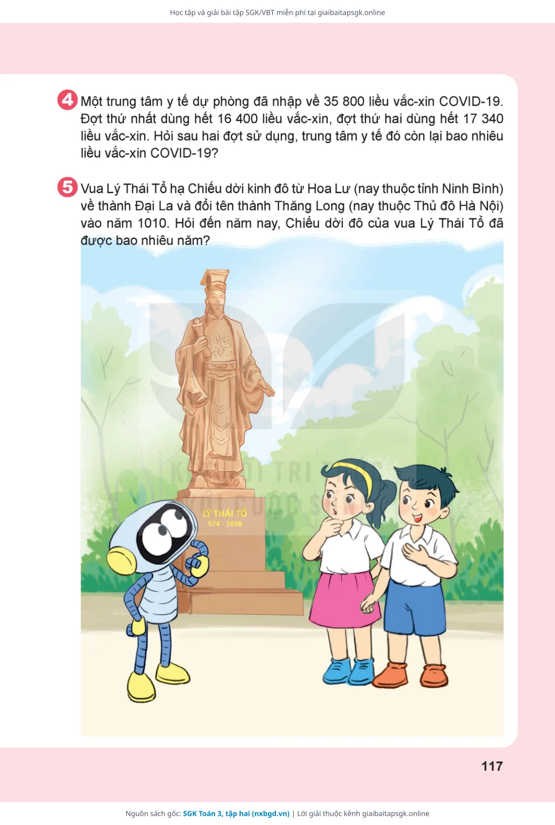 Trang 117 sách giáo khoa SGK Toán 3, tập hai bản chuẩn