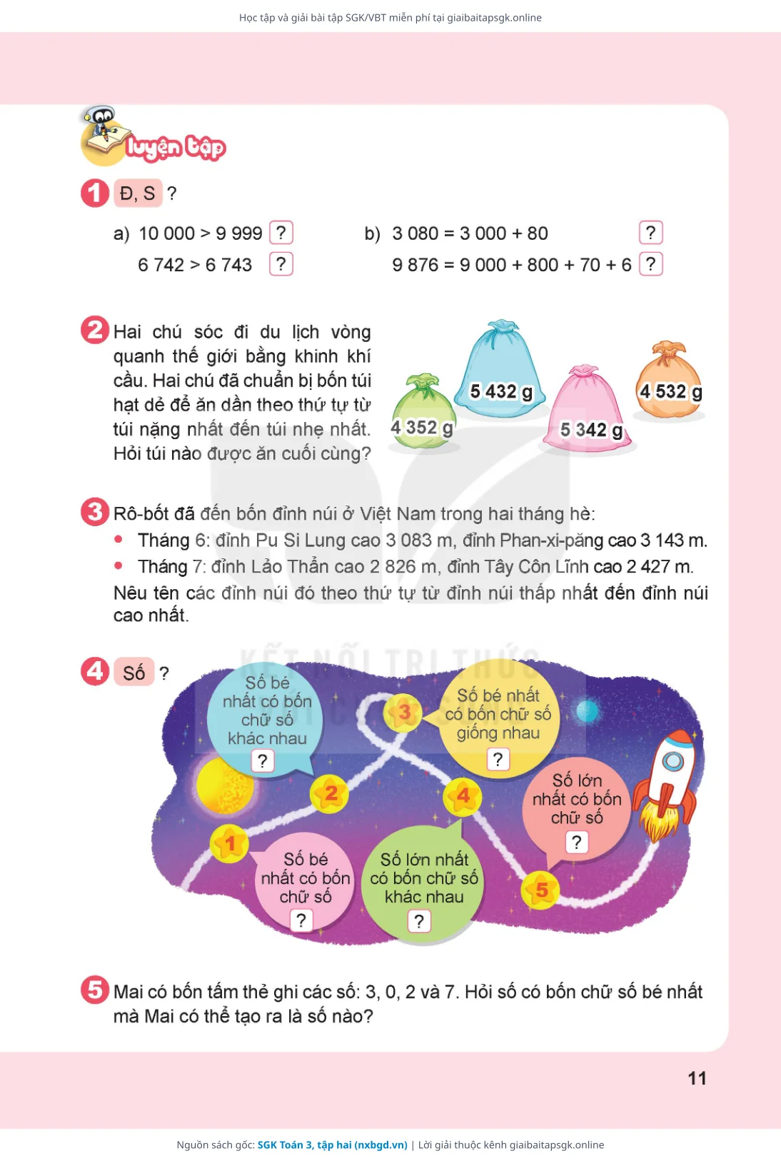 Trang 12 sách giáo khoa SGK Toán 3, tập hai thu nhỏ