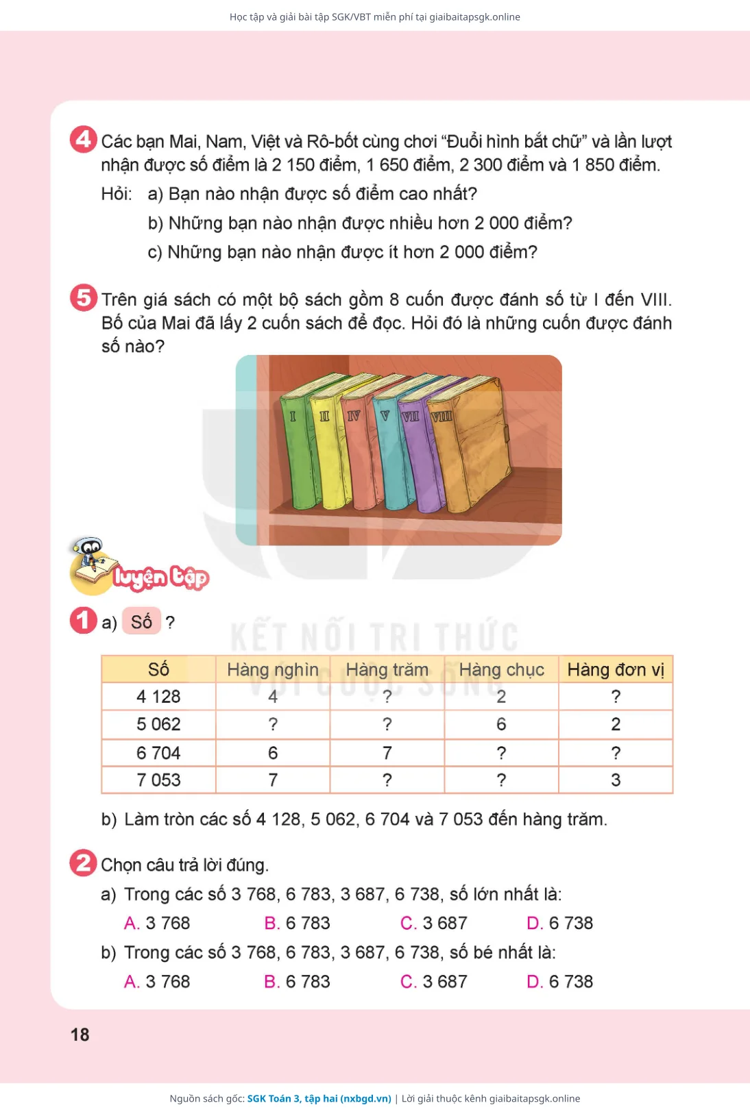 Trang 19 sách giáo khoa SGK Toán 3, tập hai thu nhỏ