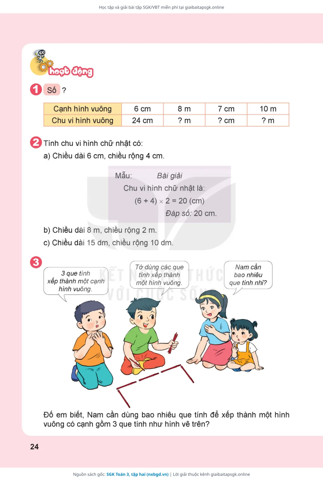 Trang 25 sách giáo khoa SGK Toán 3, tập hai thu nhỏ