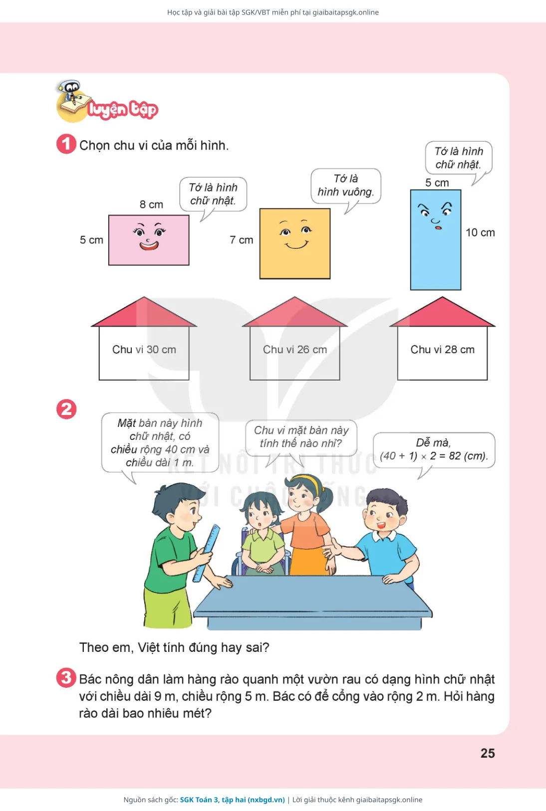 Trang 26 sách giáo khoa SGK Toán 3, tập hai thu nhỏ