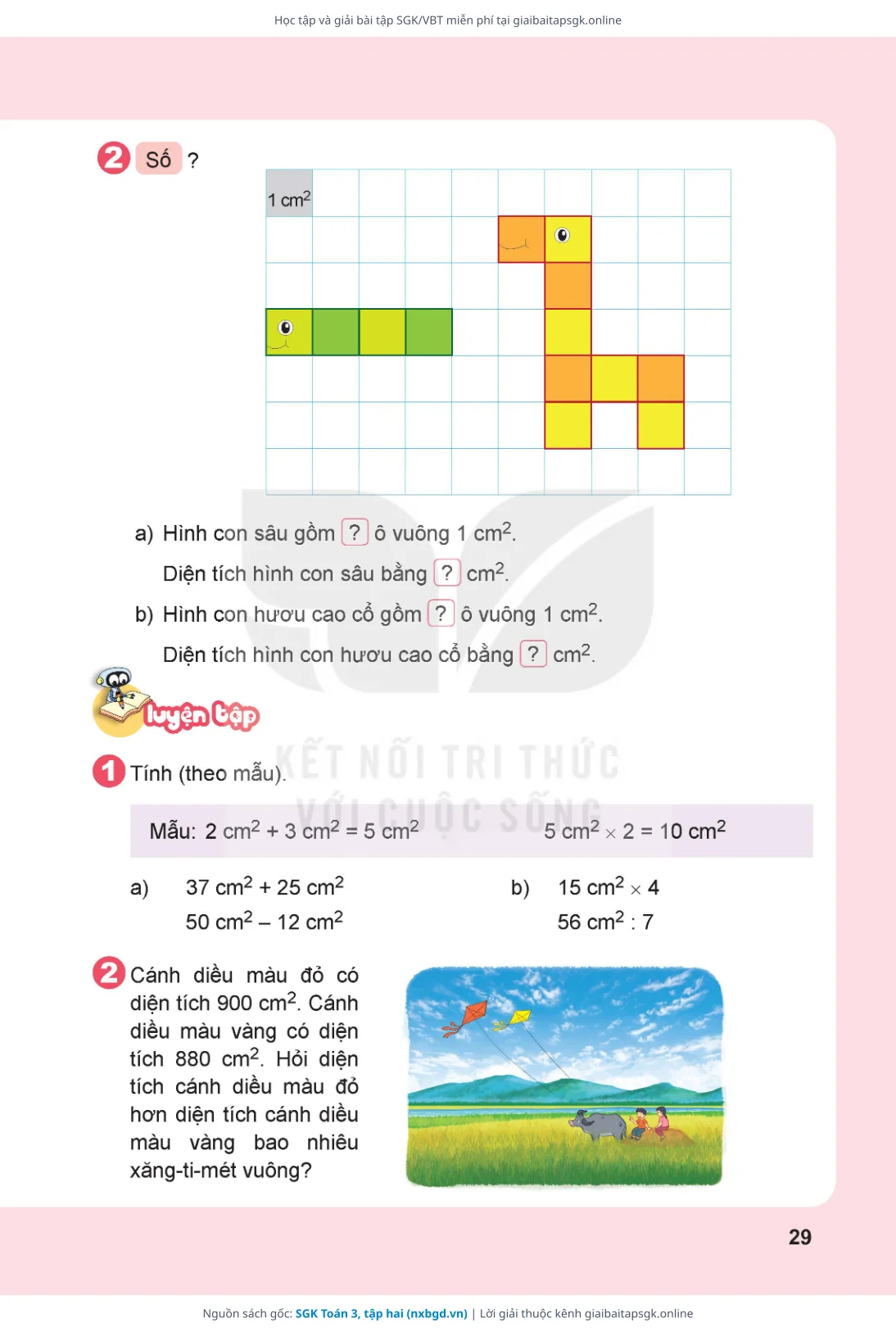 Trang 29 sách giáo khoa SGK Toán 3, tập hai bản chuẩn