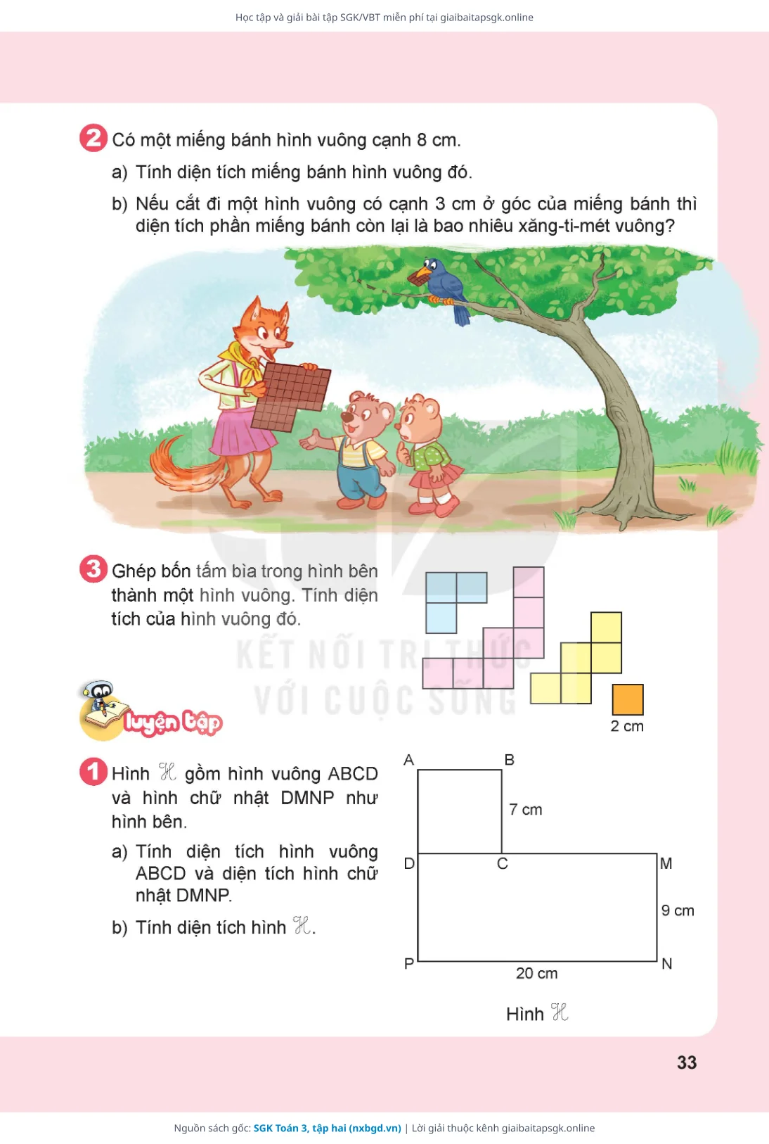 Trang 34 sách giáo khoa SGK Toán 3, tập hai thu nhỏ