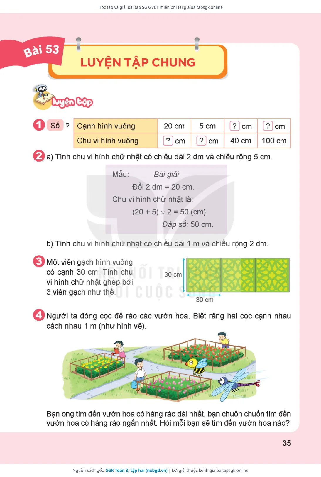 Trang 36 sách giáo khoa SGK Toán 3, tập hai thu nhỏ