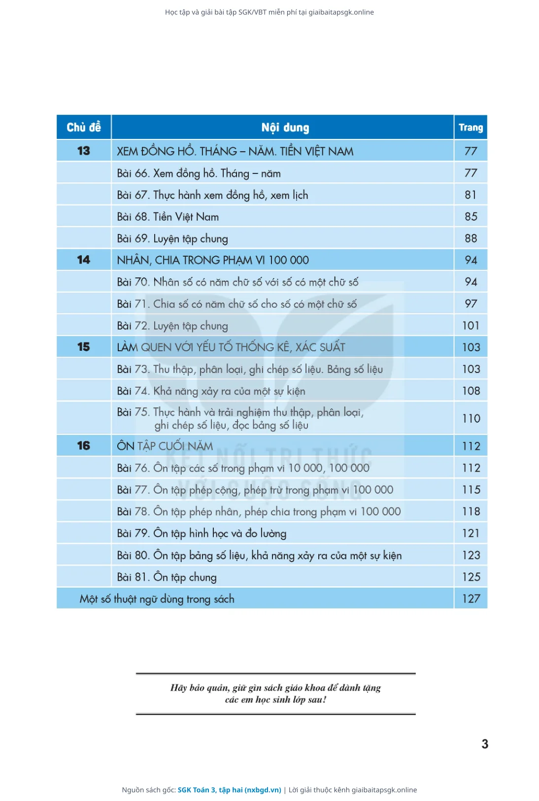 Trang 4 sách giáo khoa SGK Toán 3, tập hai thu nhỏ