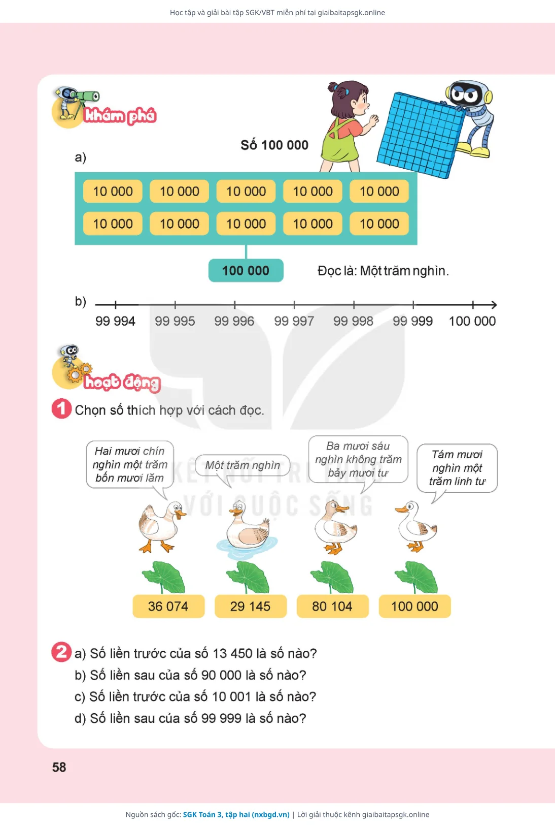 Trang 59 sách giáo khoa SGK Toán 3, tập hai thu nhỏ