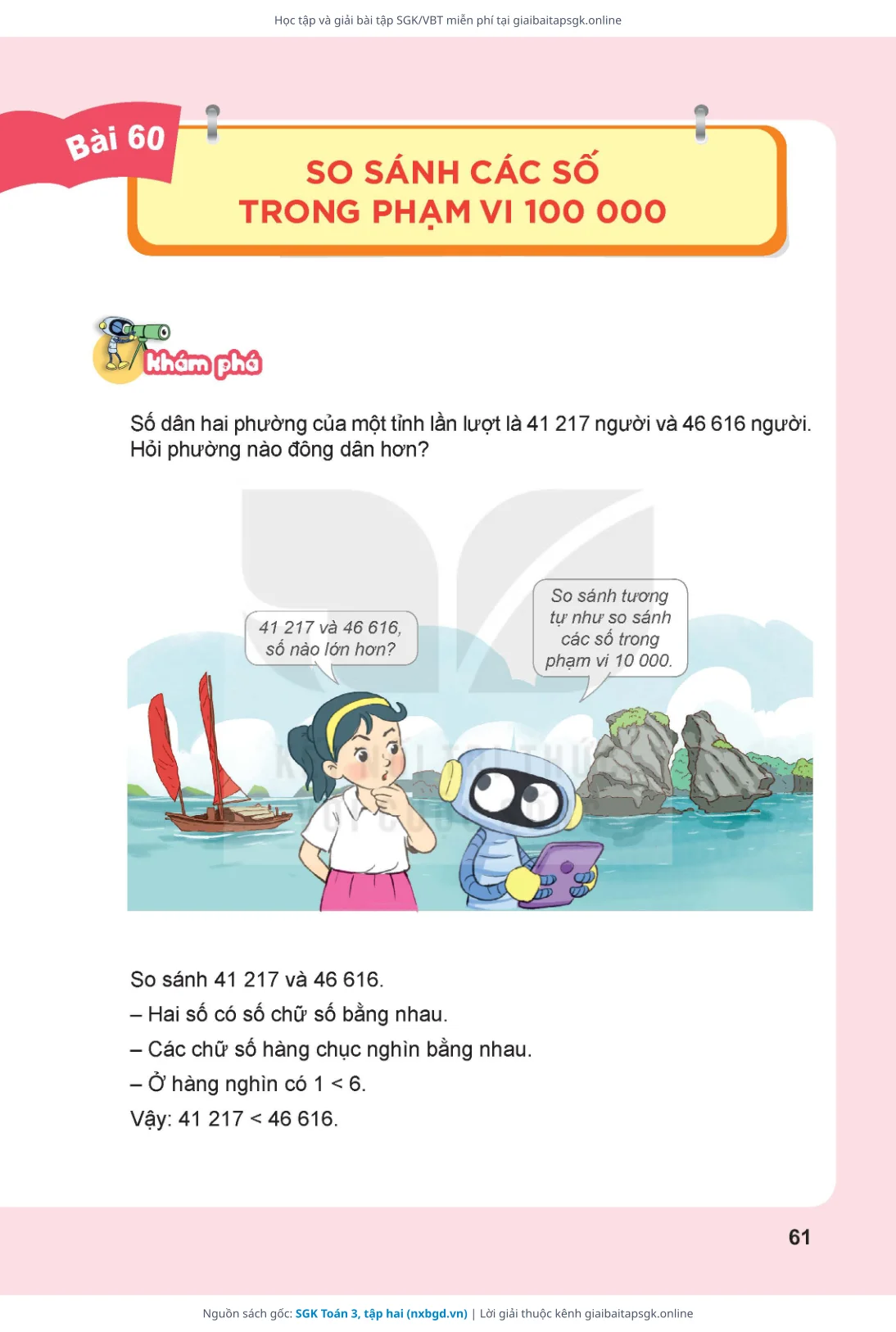 Trang 62 sách giáo khoa SGK Toán 3, tập hai thu nhỏ