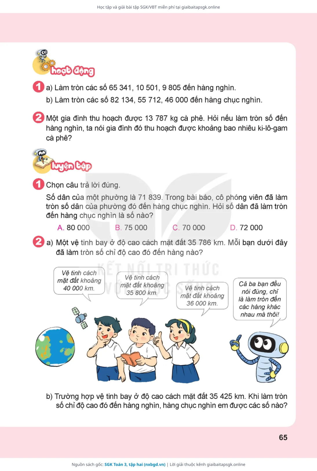 Trang 66 sách giáo khoa SGK Toán 3, tập hai thu nhỏ