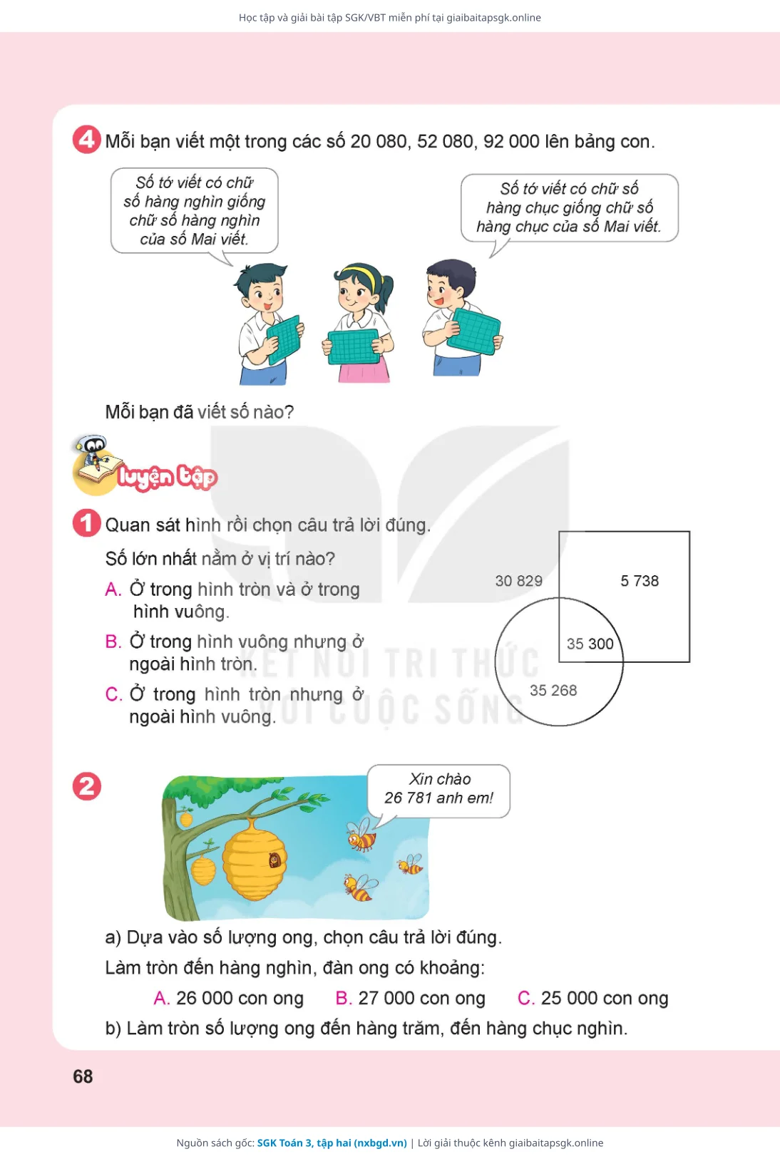 Trang 69 sách giáo khoa SGK Toán 3, tập hai thu nhỏ