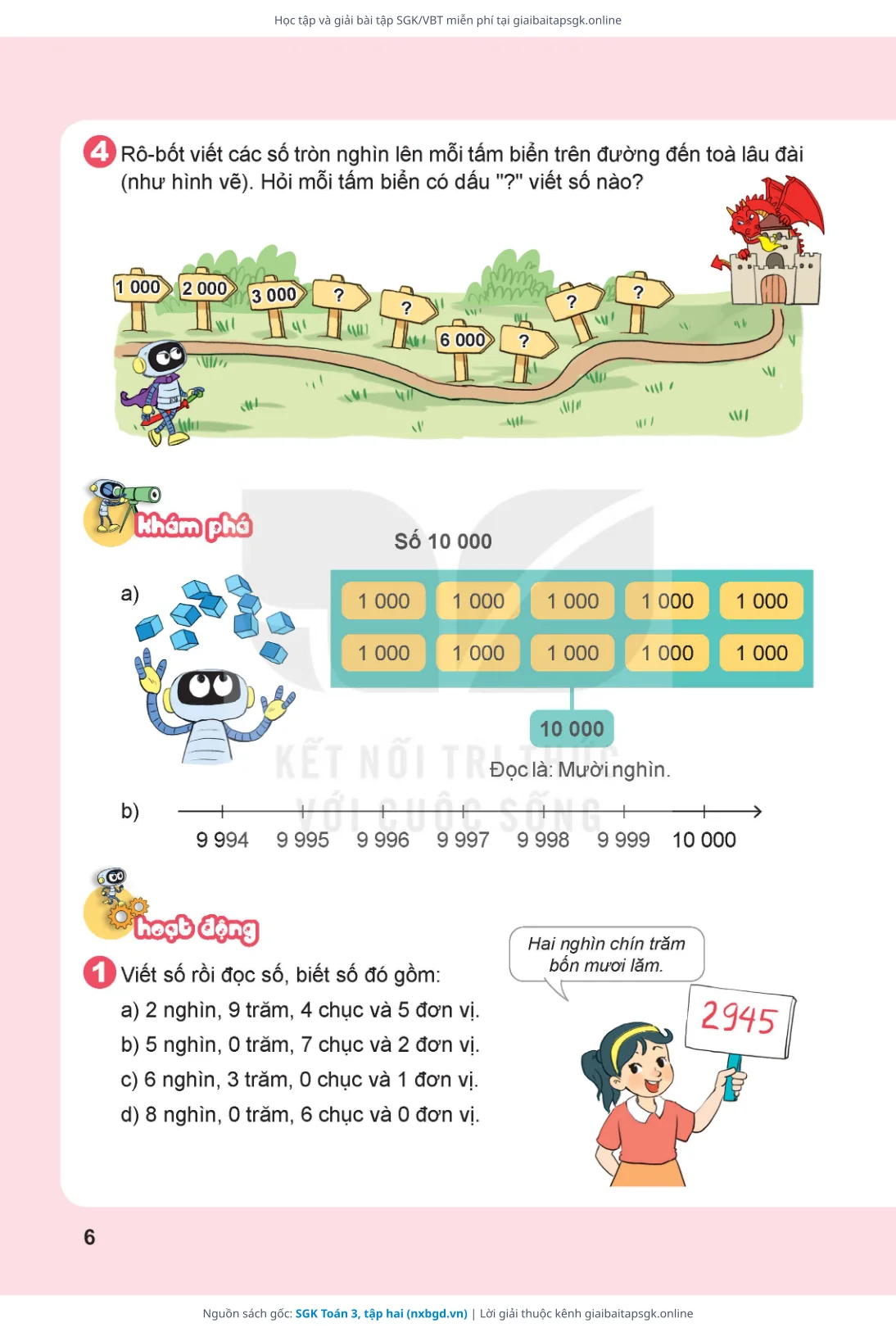 Trang 7 sách giáo khoa SGK Toán 3, tập hai thu nhỏ