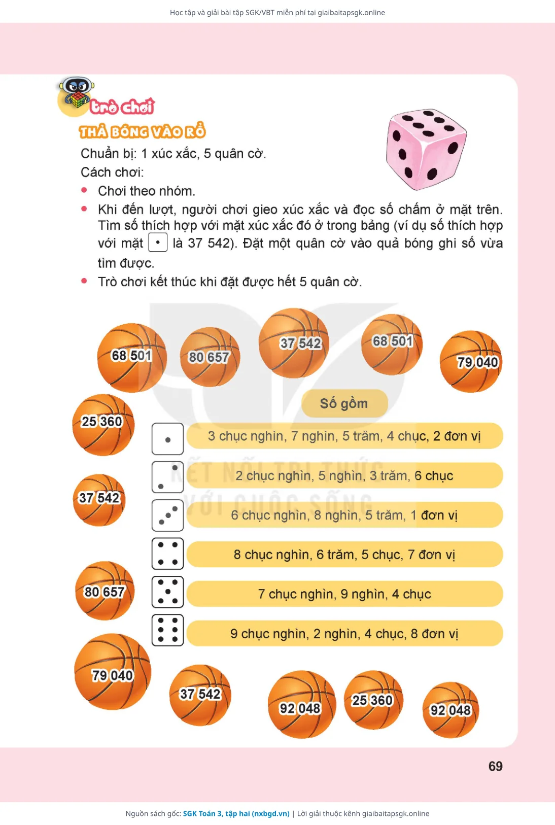 Trang 70 sách giáo khoa SGK Toán 3, tập hai thu nhỏ