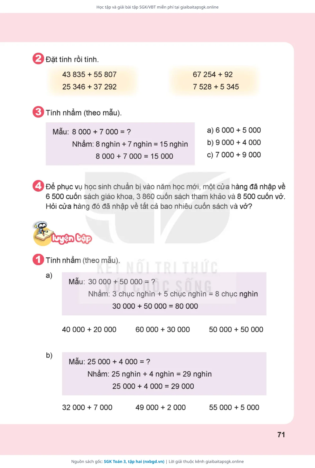 Trang 72 sách giáo khoa SGK Toán 3, tập hai thu nhỏ