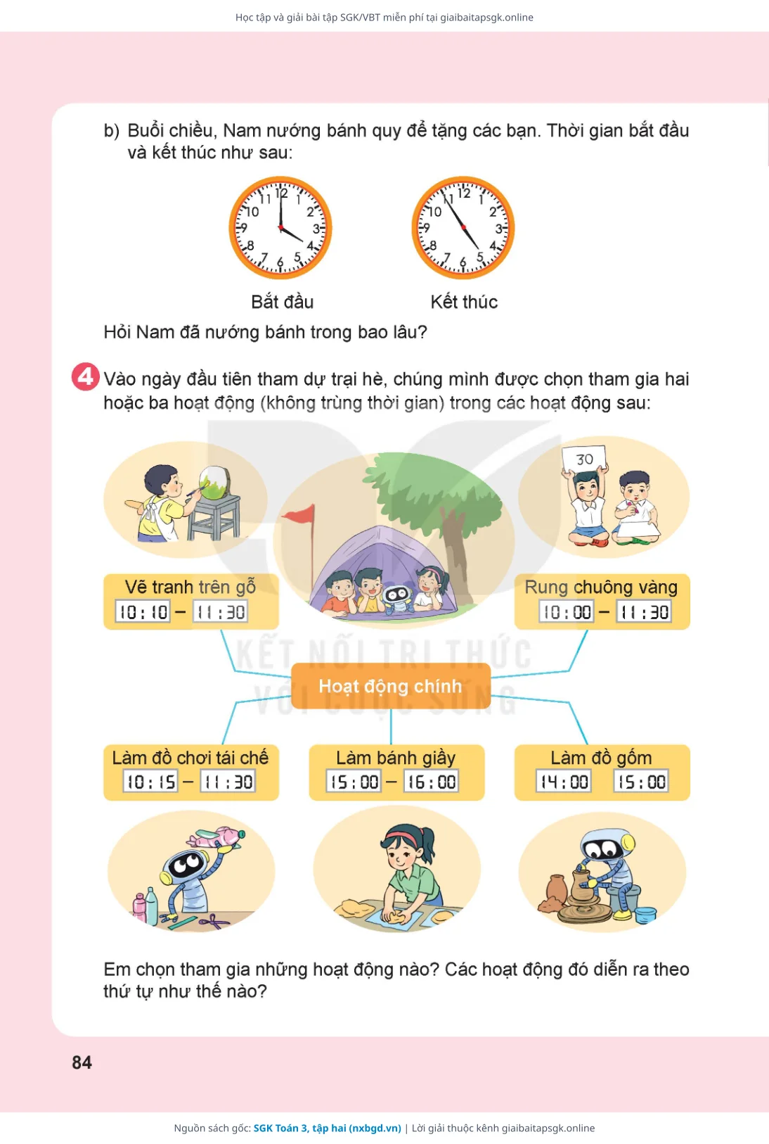 Trang 84 sách giáo khoa SGK Toán 3, tập hai bản chuẩn