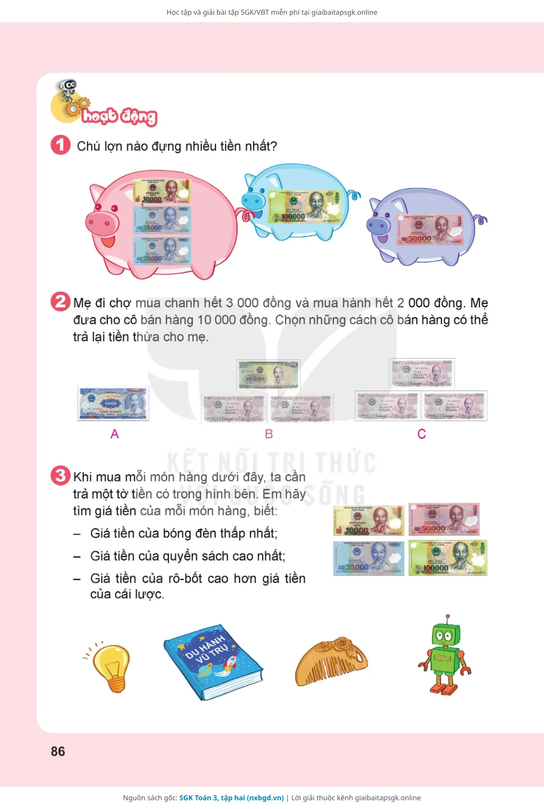 Trang 87 sách giáo khoa SGK Toán 3, tập hai thu nhỏ