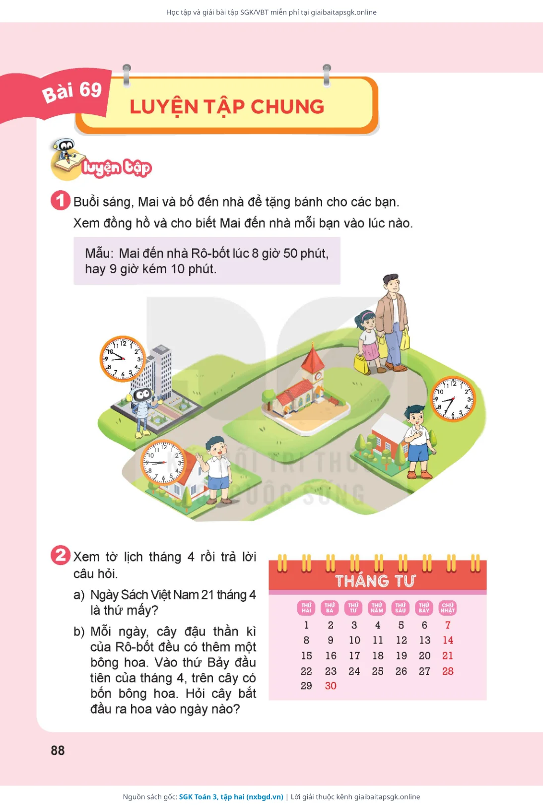 Trang 89 sách giáo khoa SGK Toán 3, tập hai thu nhỏ