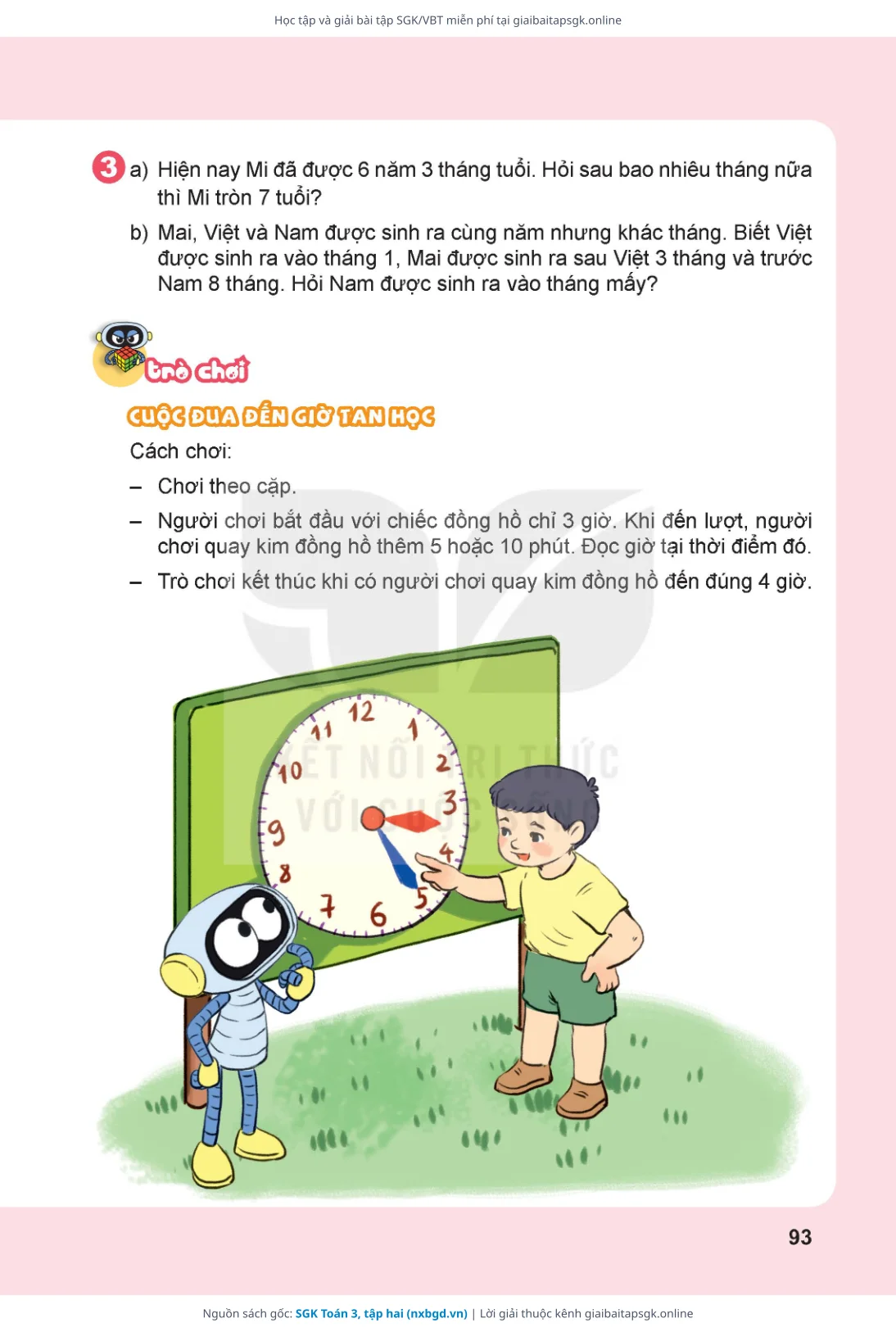 Trang 94 sách giáo khoa SGK Toán 3, tập hai thu nhỏ