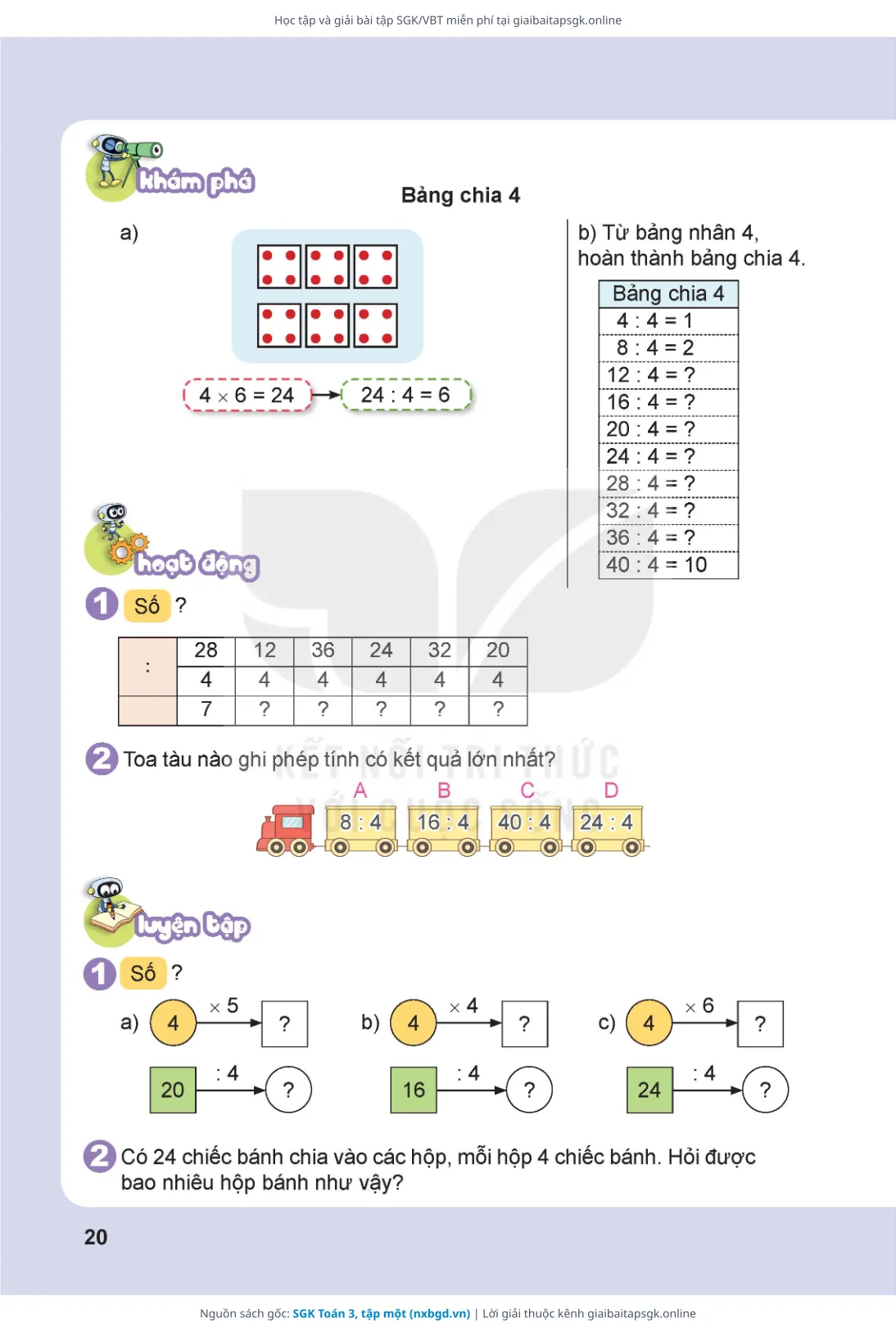 Trang 21 sách giáo khoa SGK Toán 3, tập một thu nhỏ