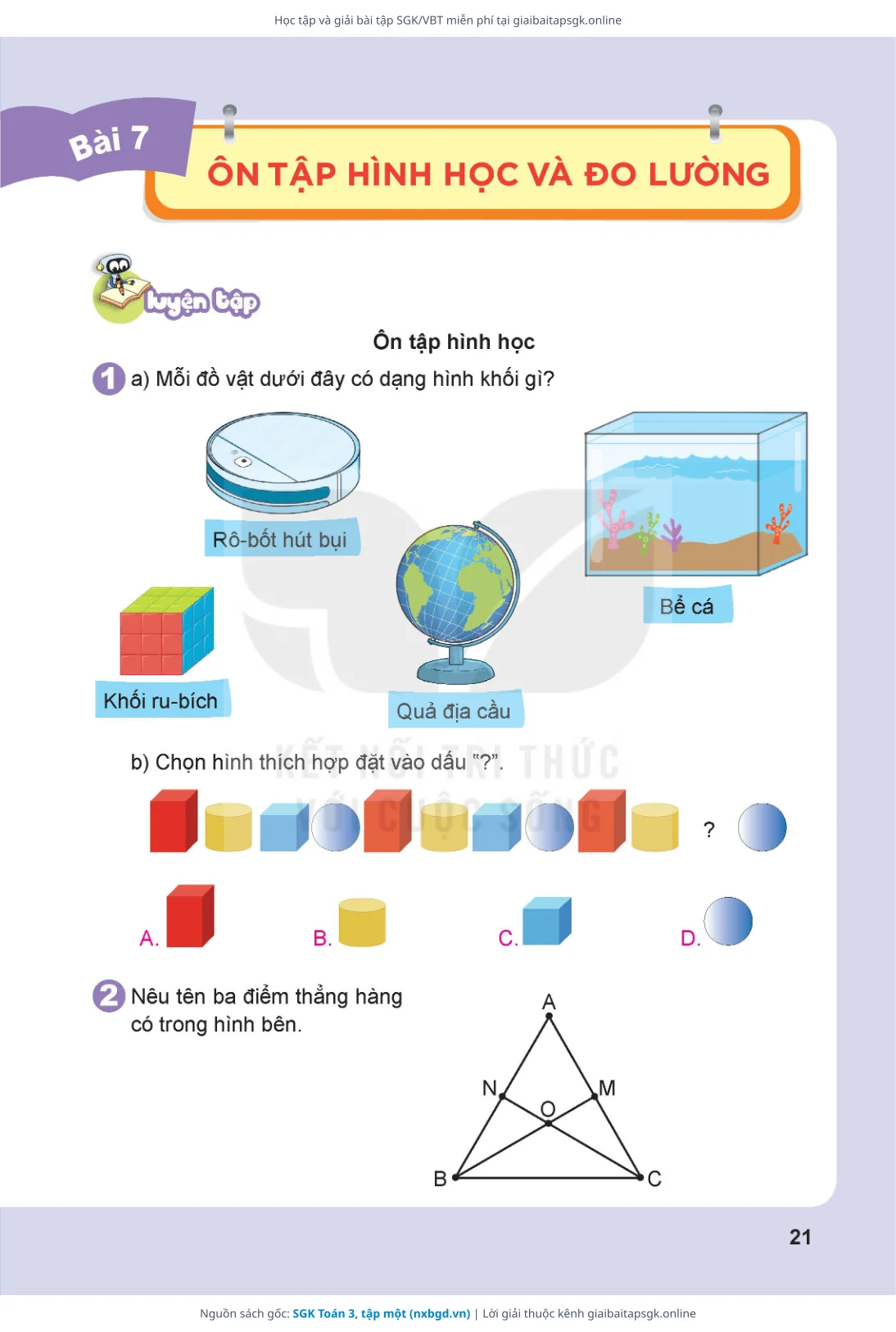 Trang 22 sách giáo khoa SGK Toán 3, tập một thu nhỏ