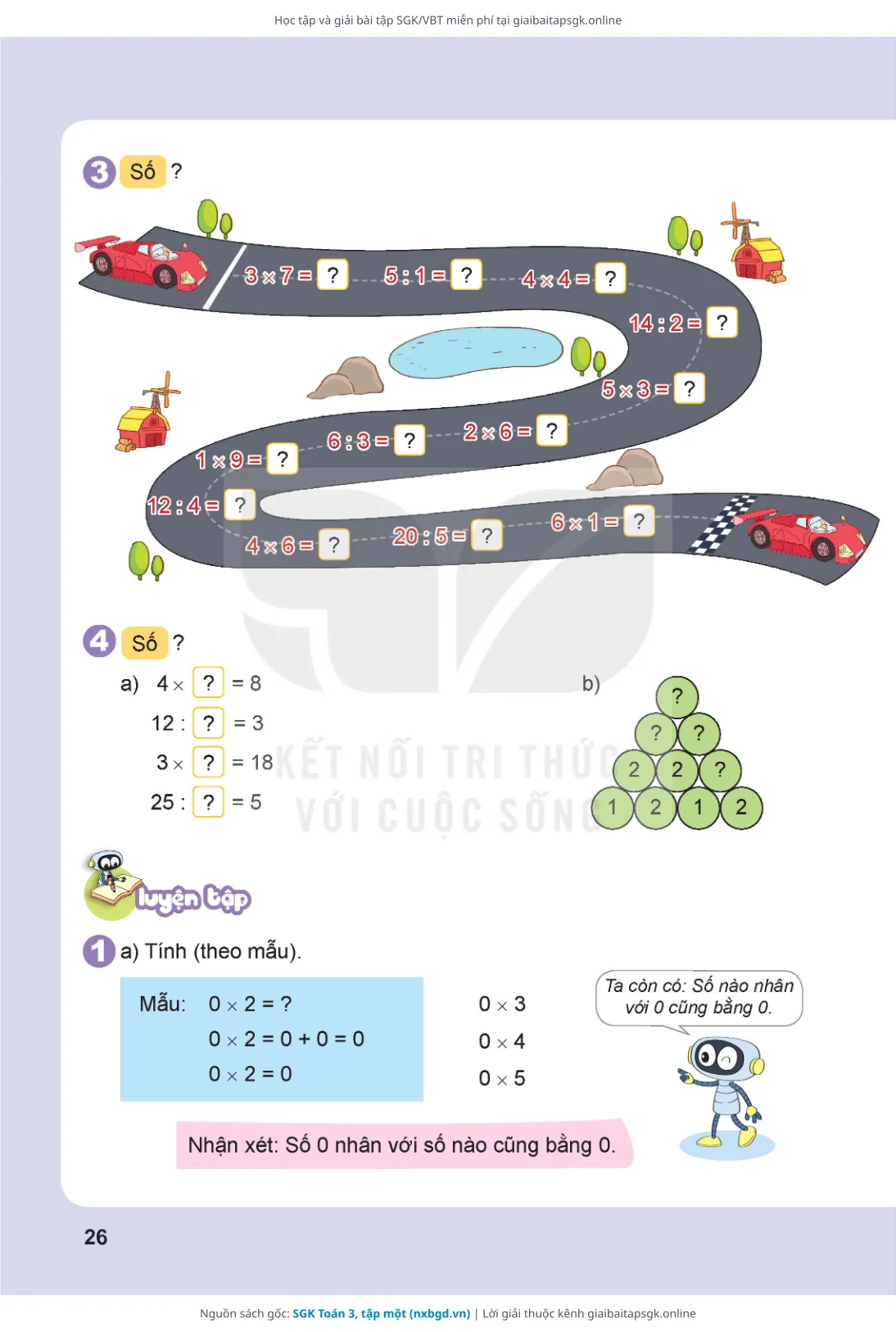Trang 27 sách giáo khoa SGK Toán 3, tập một thu nhỏ