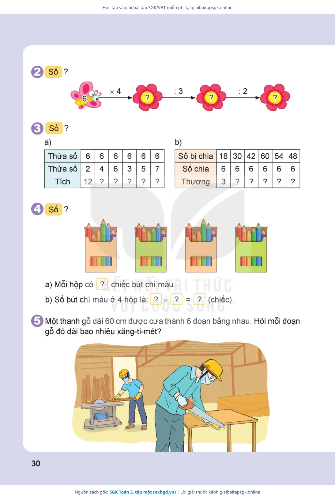 Trang 31 sách giáo khoa SGK Toán 3, tập một thu nhỏ