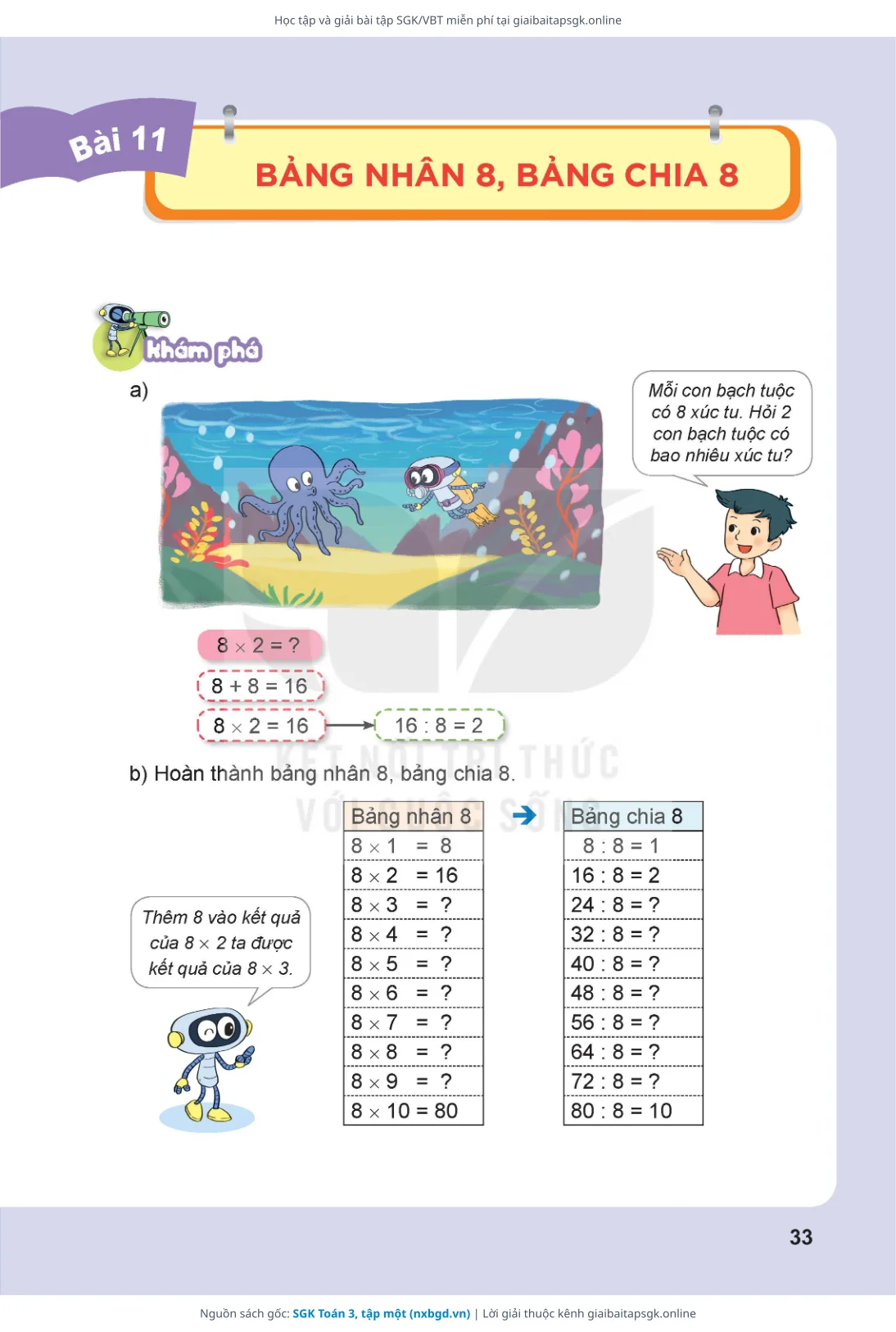 Trang 34 sách giáo khoa SGK Toán 3, tập một thu nhỏ