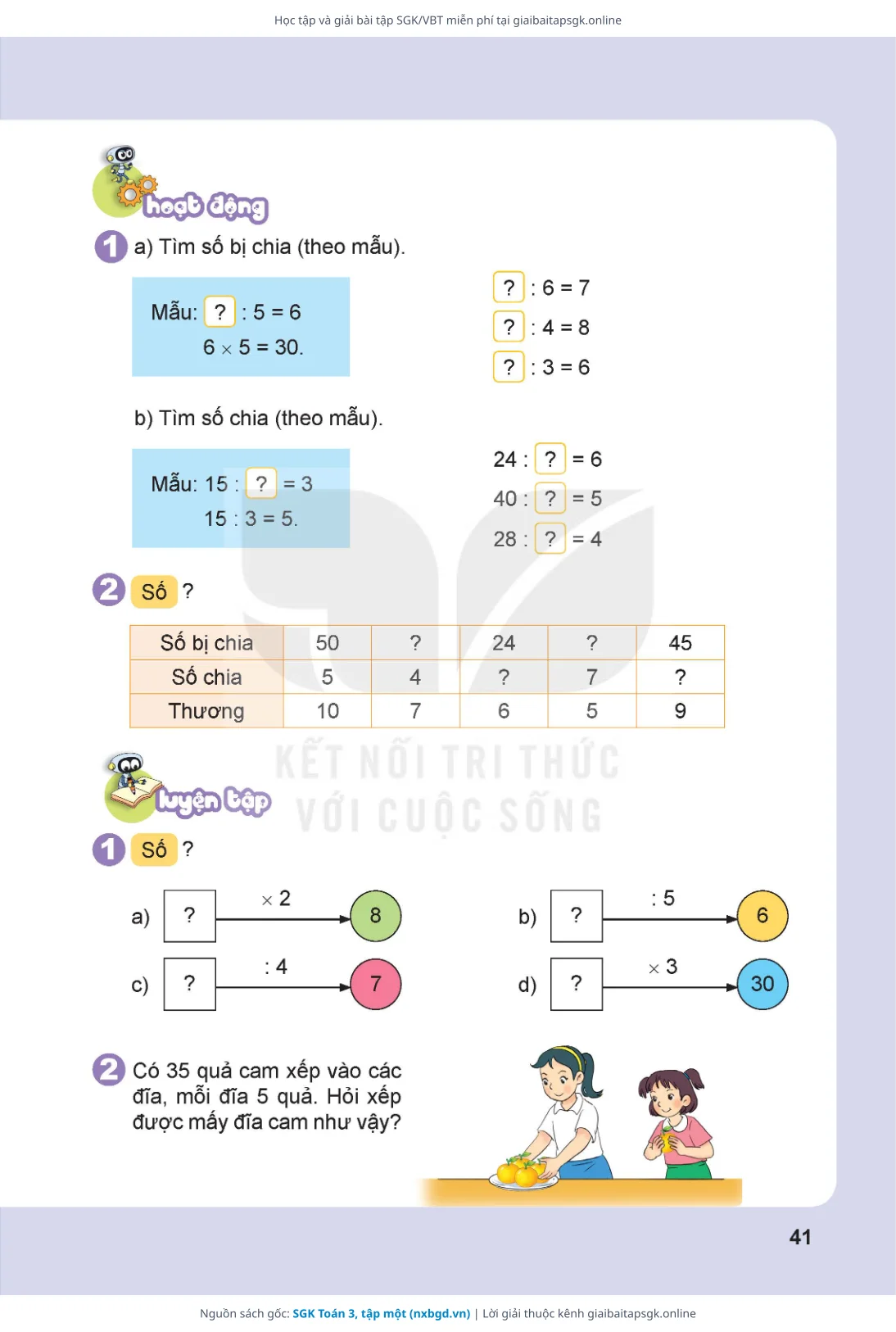Trang 42 sách giáo khoa SGK Toán 3, tập một thu nhỏ