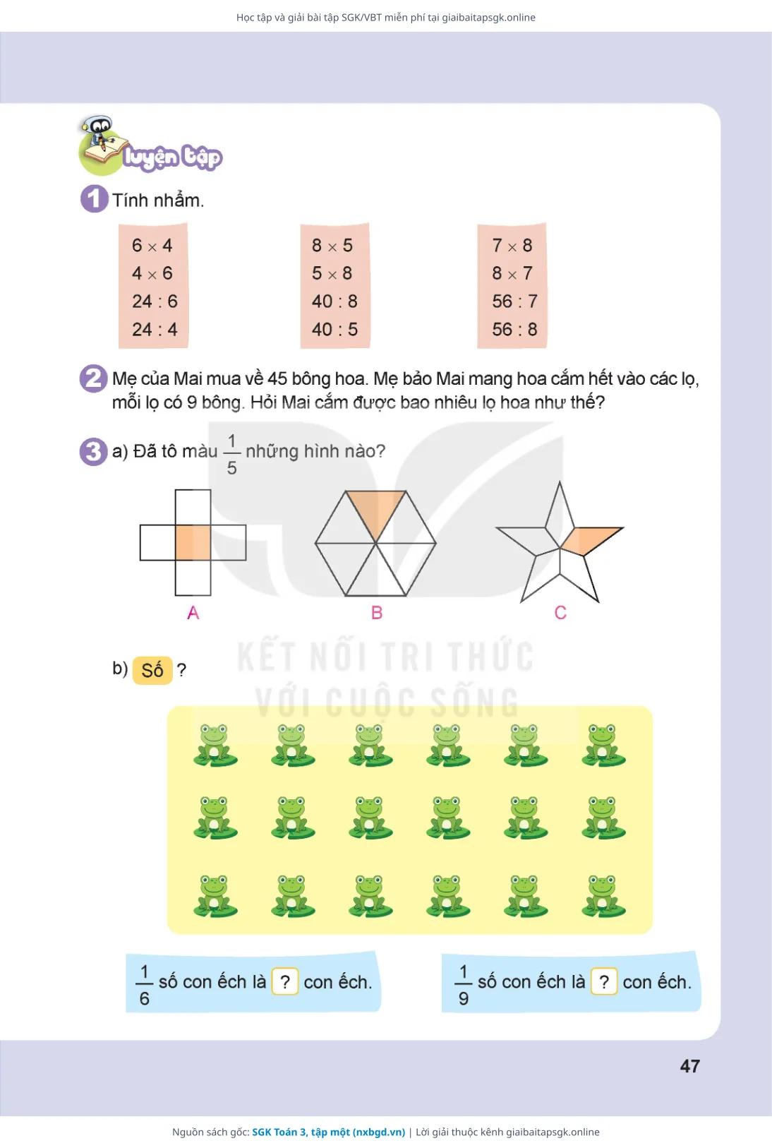 Trang 48 sách giáo khoa SGK Toán 3, tập một thu nhỏ