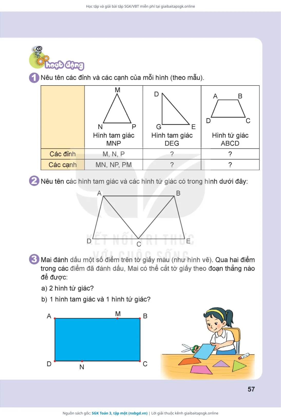 Trang 58 sách giáo khoa SGK Toán 3, tập một thu nhỏ
