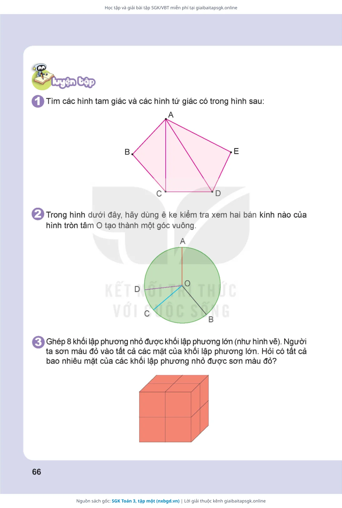 Trang 67 sách giáo khoa SGK Toán 3, tập một thu nhỏ