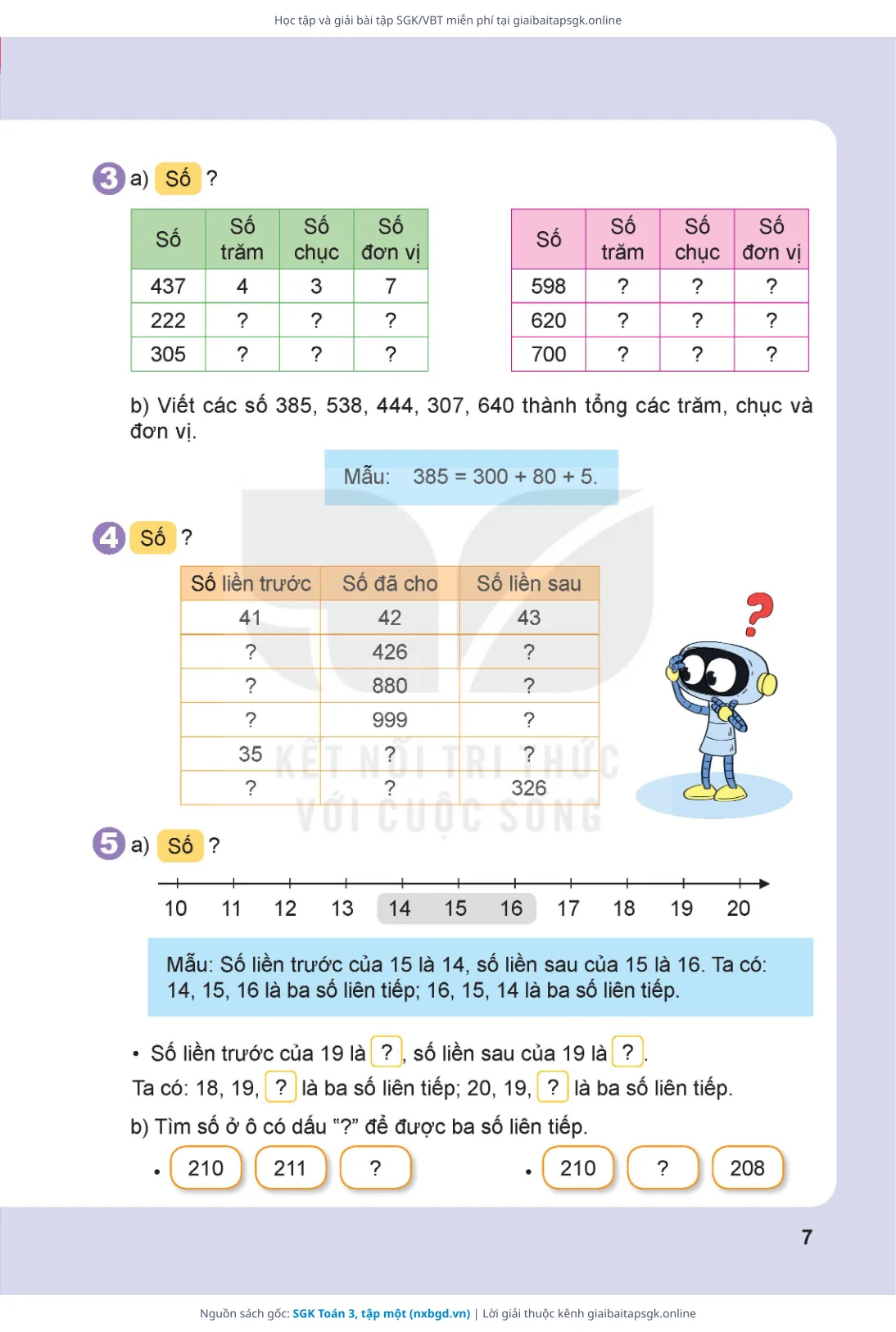 Trang 8 sách giáo khoa SGK Toán 3, tập một thu nhỏ