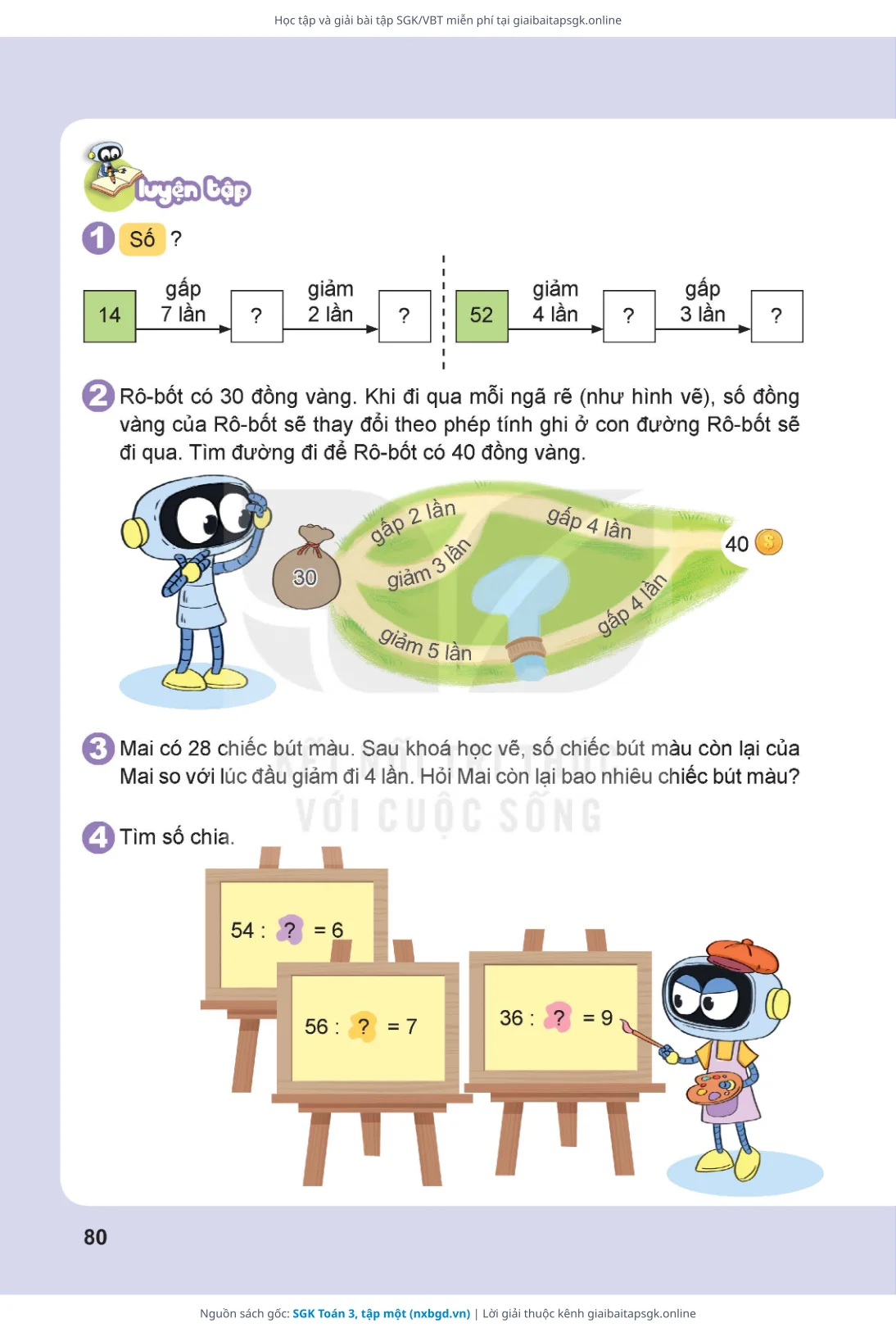 Trang 81 sách giáo khoa SGK Toán 3, tập một thu nhỏ