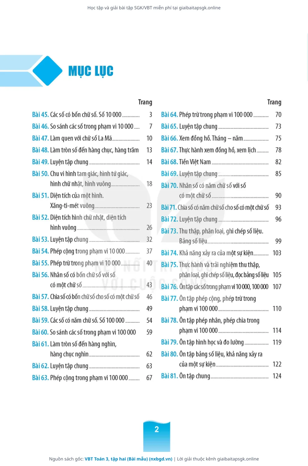 Trang 3 sách giáo khoa VBT Toán 3, tập hai (Bài mẫu) thu nhỏ