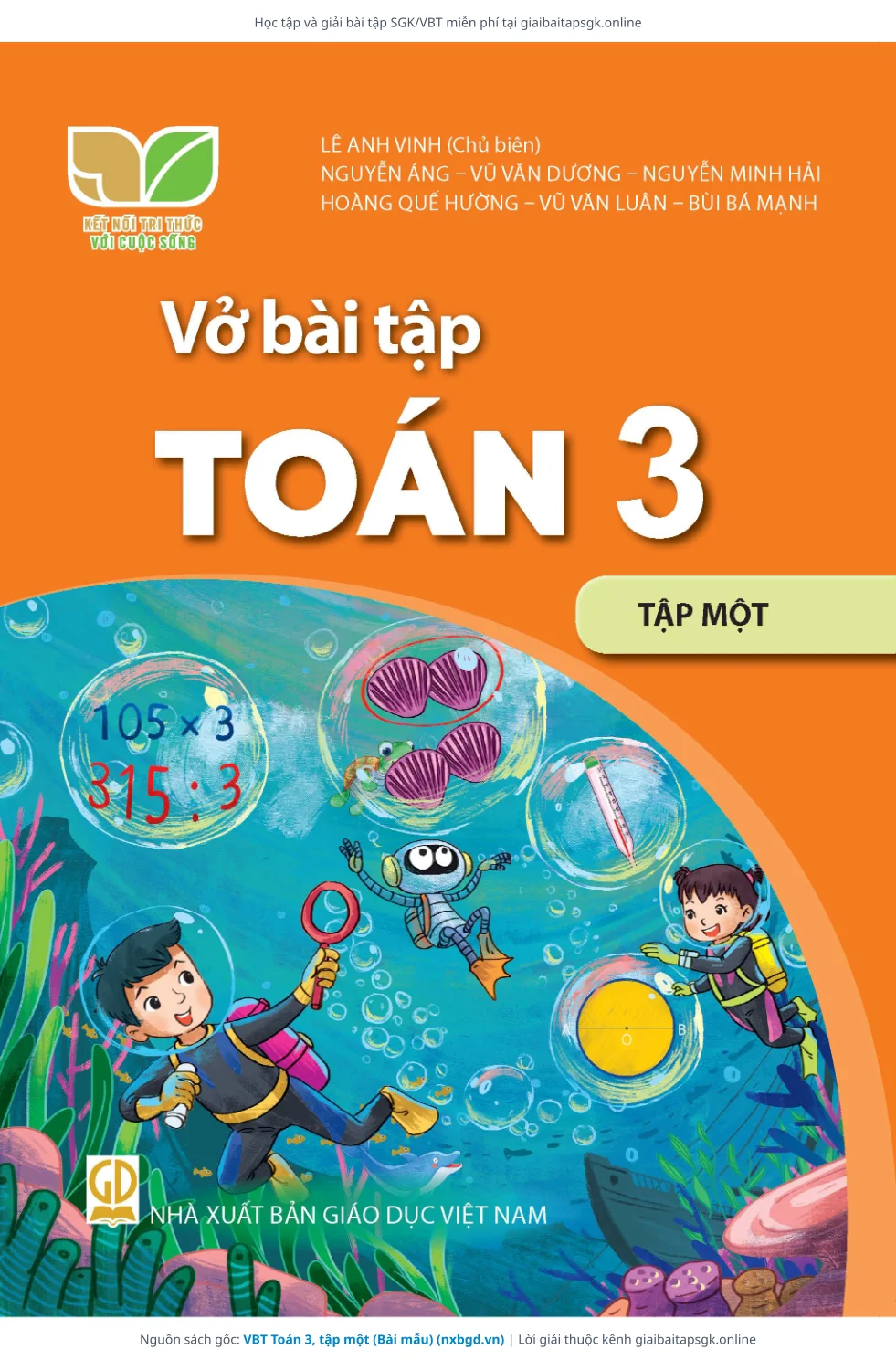 Trang 1 sách giáo khoa VBT Toán 3, tập một (Bài mẫu) bản chuẩn
