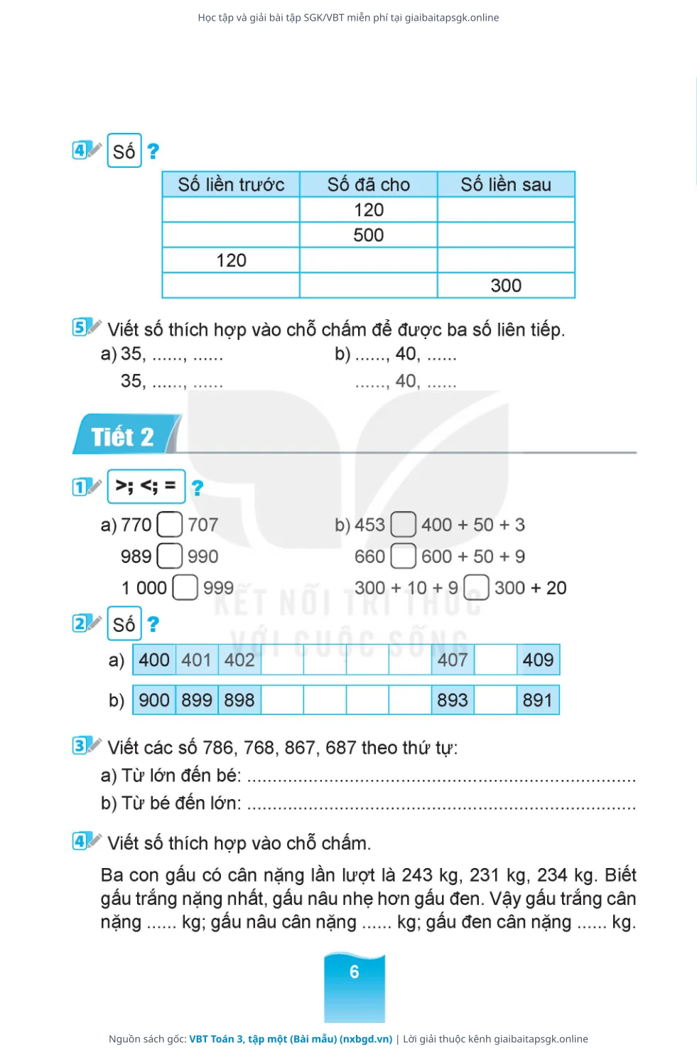 Trang 7 sách giáo khoa VBT Toán 3, tập một (Bài mẫu) thu nhỏ