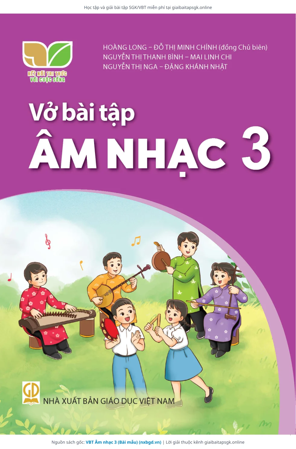 Trang 1 sách giáo khoa VBT Âm nhạc 3 (Bài mẫu) bản chuẩn