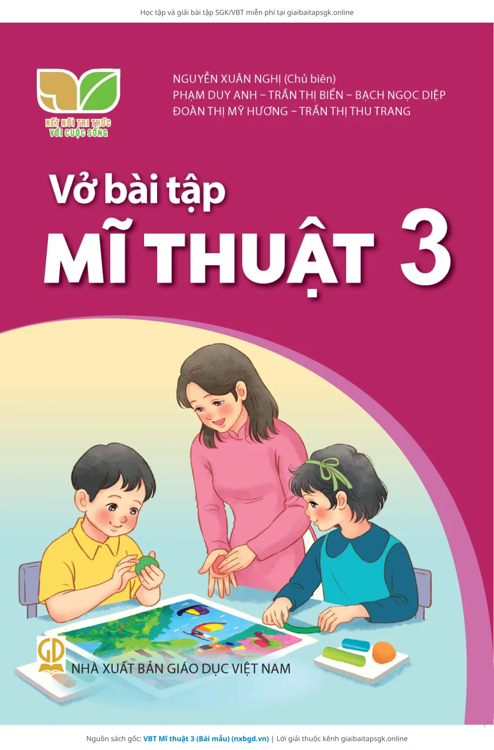 Trang 1 sách giáo khoa VBT Mĩ thuật 3 (Bài mẫu) bản chuẩn