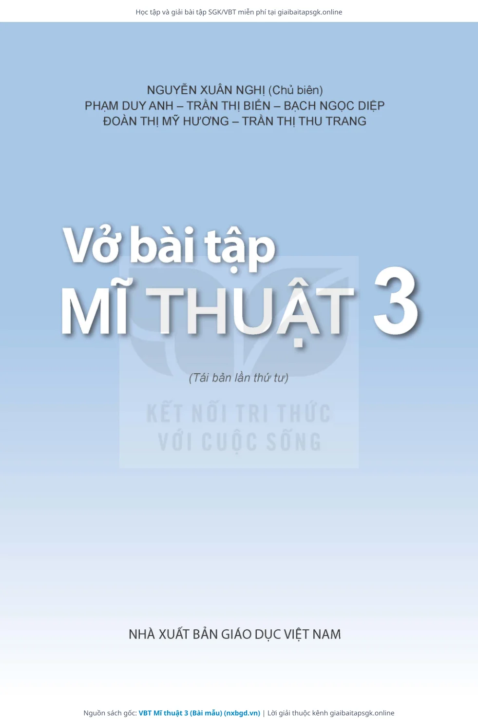 Trang 2 sách giáo khoa VBT Mĩ thuật 3 (Bài mẫu) thu nhỏ