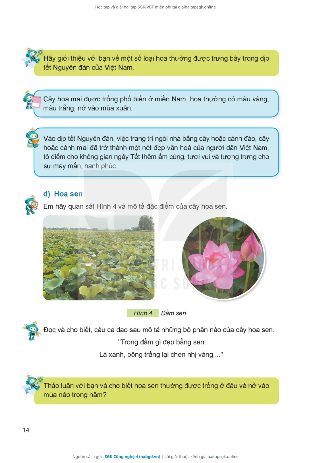 Trang 15 sách giáo khoa SGK Công nghệ 4 thu nhỏ
