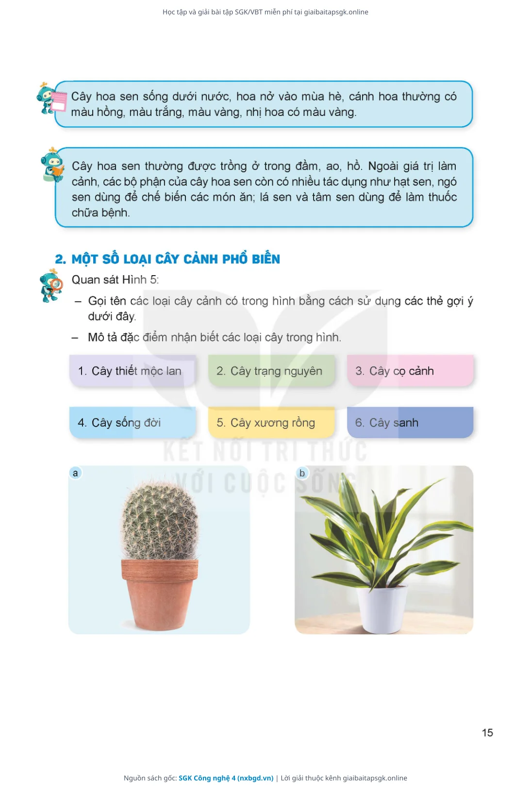 Trang 16 sách giáo khoa SGK Công nghệ 4 thu nhỏ