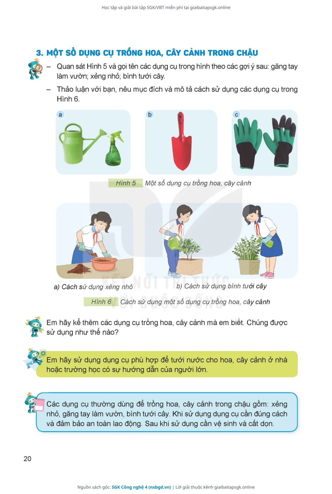 Trang 21 sách giáo khoa SGK Công nghệ 4 thu nhỏ