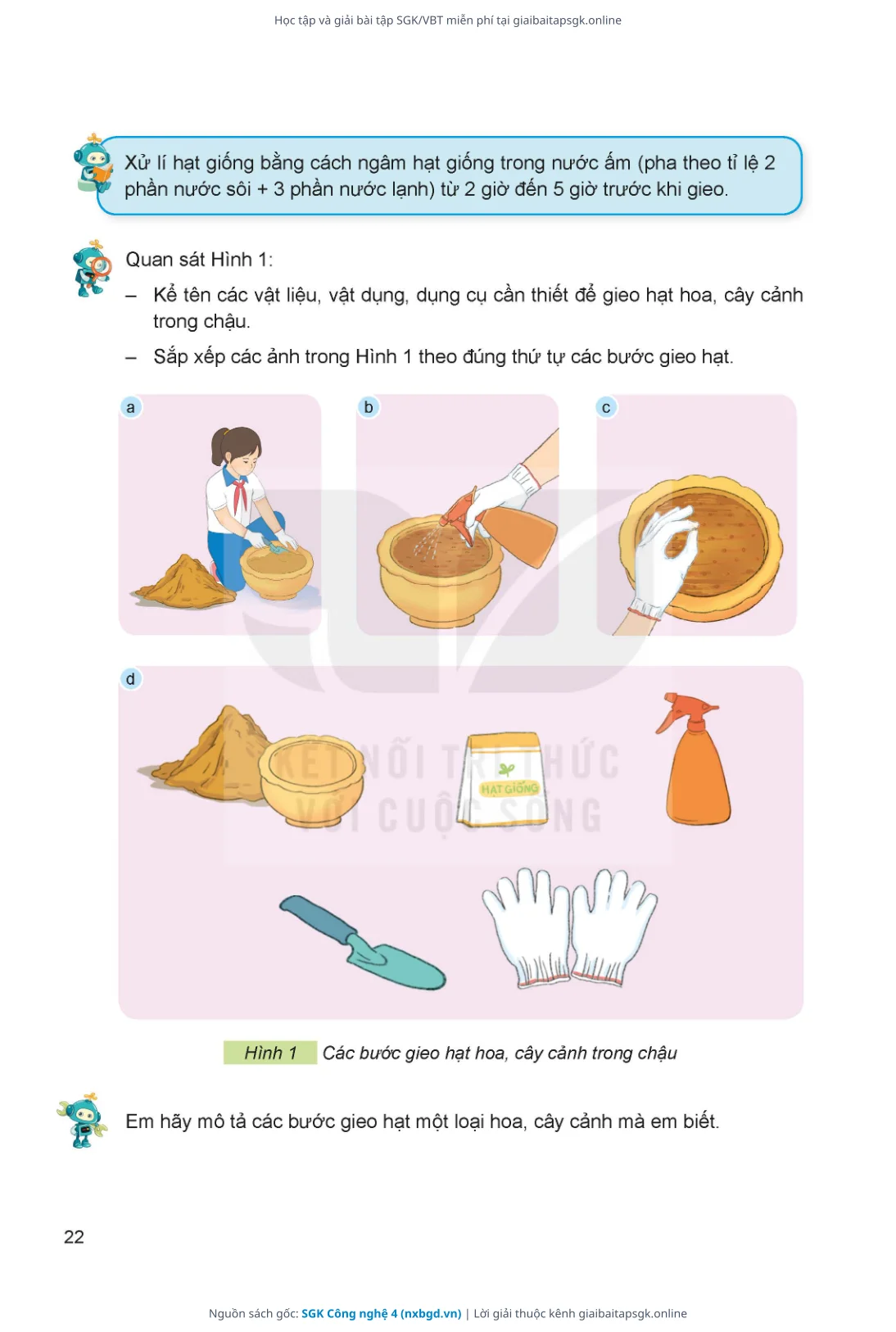 Trang 23 sách giáo khoa SGK Công nghệ 4 thu nhỏ
