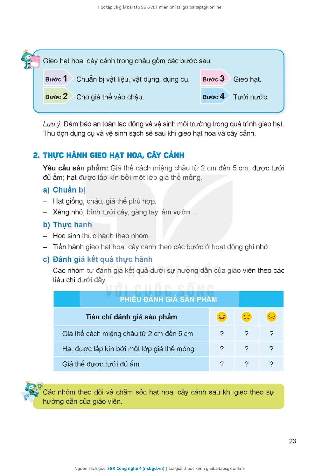 Trang 24 sách giáo khoa SGK Công nghệ 4 thu nhỏ